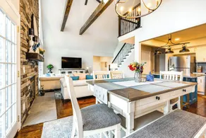 Dock & Hot Tub at High Rock Lake Retreat - Interior