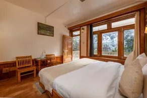 Beholden Stay & Cafe-Mountain View Boutique Stay in Old Manali - Vue de la chambre