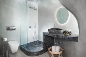 Sweet nectar villa at Pyrgos with heated jacuzzi - Casa de banho