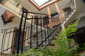 Hotel del Capitan de Puebla vitrales - Entrada interior