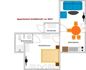 Appartements-Restaurant Schwaiger direkt beim Lift und wunderschönen Bergblick - Room