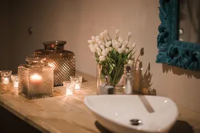 B&B Assteas con due camere matrimoniali e un bagno in comune - Bagno