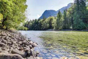 Walk to Skykomish River: Wooded Escape w/ Fire Pit - Interior