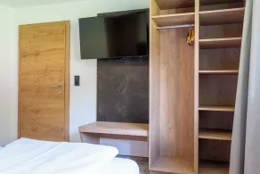 Studio adapté aux familles avec barbecue, terrasse et jardin - Chambre