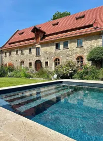 Historischer Kornspeicher mit Pool am Selketal, Natururlaub im Harz - Pool