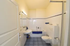 Ferienhaus \"Gut Grubnow Rügen\" mit Seeblick, privater Terrasse und WLAN - Badezimmer