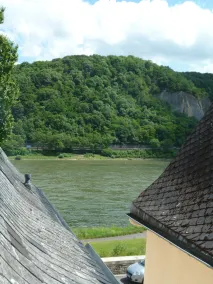 Ferienwohnung Rheinblick Koblenz - Ausblick vom Zimmer