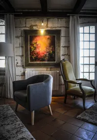 Hotel les Griffons - Sitteområde i lobbyen