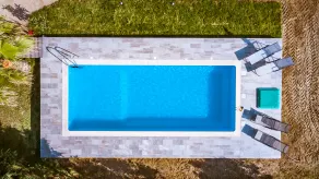 Martimi Private 3 Apartments with Pool, Heated Jacuzzi and Sauna, 2 Apartments with Sea View, 200m from Beach, BBQ, Playground, Mini Football Pitch - Piscina