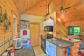 Rustic Andrews Cabin Rental w/ Deck + Fire Pit! - Interior