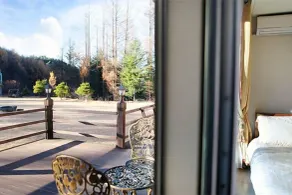 Hugel Heim Pension - Ausblick vom Zimmer
