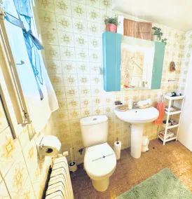 Casa Rural Al Sol de las Ruinas con piscina privada junto al pueblo viejo de Belchite - Badezimmer