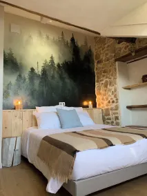 Bed & breakfast avec sauna, piscine et jardin | Vue jardin - Chambre