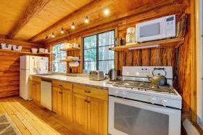 Rustic Sequim Cabin w/ Fire Pit & Forested Views! - Interior