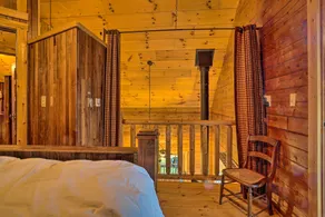 Scenic Log Cabin with Fire Pit & Stocked Creek! - Interior