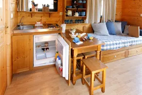 La Roulotte de l'Albizia - Kitchenette privada