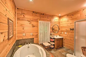 Rustic Andrews Cabin Rental w/ Deck + Fire Pit! - Interior