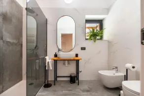 Holiday House with jacuzzi and sauna - Badezimmer