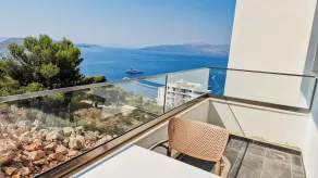 Sunset Shoreline Saranda - Sea View - Free Private Parking - Pool - View from room