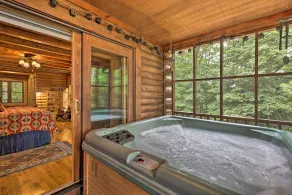 Purlear Luxury, Spacious Log Cabin w/ Mtn Views! - Innvendig