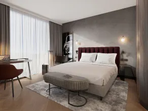 Radisson Blu Hotel at Porsche Design Tower Stuttgart - Chambre