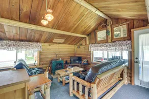 Peaceful Lakefront Cabin Getaway: Dock, Fire Pit! - Interior