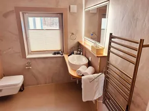 Luxus-See-Domizil mit Sauna, Kamin und Boot-130 qm für 6 Personen - Bathroom