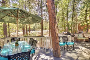 Deck + Game Room: Lakeside 'Blue Jay Chalet' Cabin - Interior