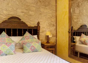 Maison de vacances 'El Porxet' avec vue sur la montagne, piscine partagée et Wi-Fi - Chambre