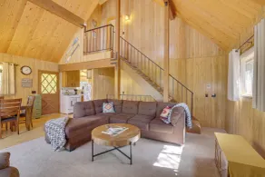 Woodsy Lake Arrowhead Cabin w/ Fire Pit Table - Interior
