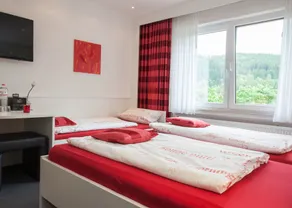 Appartement de vacances convivial et familial avec jardin, barbecue et terrasse | Vue jardin | Adapté au travail à distance - Chambre