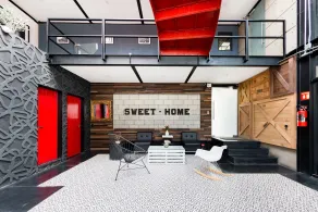 Cozy Loft with Balcony - Zona de estar del vestíbulo