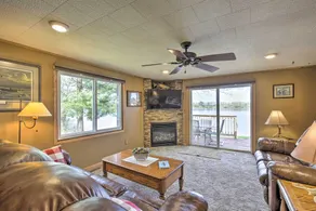 Pet Friendly w/ Private Dock - Steps to Rice Lake - Interior