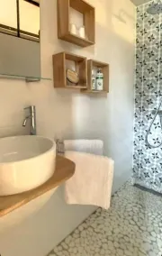Les Glycines de Monchy- Chambres d'hôtes - Badeværelse