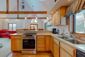 Walk to pond / playground in pet friendly chalet while enjoying mountain views - Image 5