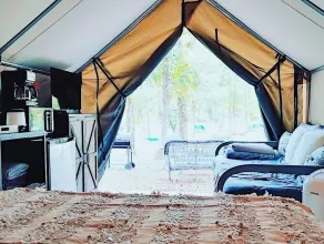 #12 Son's Blue River Camp Glamping Cabin w/ 1 Queen, 1 Twin - Image 5