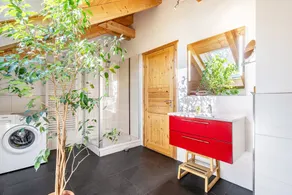 Appartamento 'Blockhaus - Ferienwohnung Sunset' con giardino in comune, balcone e Wi-Fi - Image 2
