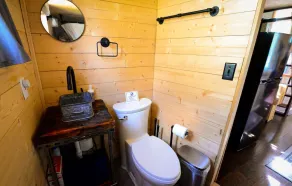 Blue Tiny Home.Hottub. Fireplace.NearStCroixStatePk - Image 4