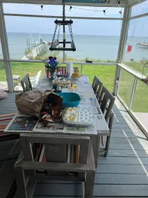 Waterfront, hot tub, screen porch, kayaks, SUP, pier fish n crabs, private feel - Image 2