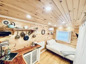 Tiny Container Home Retreat with Hot Tub, Fire Table, Dining Area, and Views! - Image 5