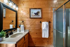 Lux Cabin + Panoramic Mountain Views + Hot Tub, Pool + King Suite! - Image 3