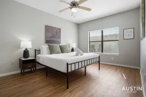 King Beds and Memory Foam Sleeper in Vibrant ATX Apt - Image 4