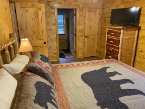 New 2/2 Log Cabin, Rushing Trout Stream, Hot Tub, Fireplace, 8 acres, WiFi - Image 5