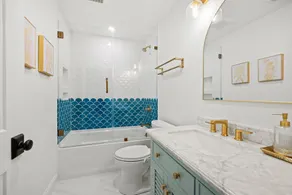 Across the street from Old Silver Beach;  New house with hot tub. Sleeps 12. - Image 4