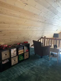 Remote off-grid cabin. Comfortable modern interior on 60 acres. - Image 3