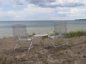 Cozy Log Cabin ON THE WATER with the Best Sand Beach in Door County! - Image 5
