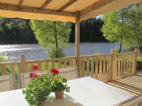 Comfortable mobile home with terrace on the edge of fishing ponds; small boat. - Image 2