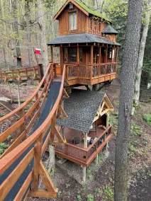 The Magical Chez Tree Rest Treehouse perched 35' above the forest floor! - Image 5
