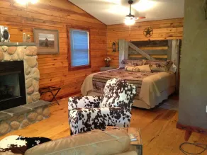En luksushytte med kingsize-seng i Ozarks - Image 2