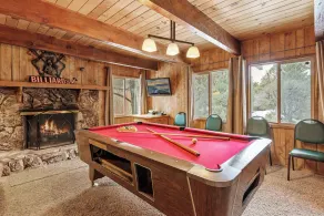 Forest Edge Retreat - Cozy, log cabin with a wood burning fireplace! Pool Table, Foosball and Darts! - Image 2
